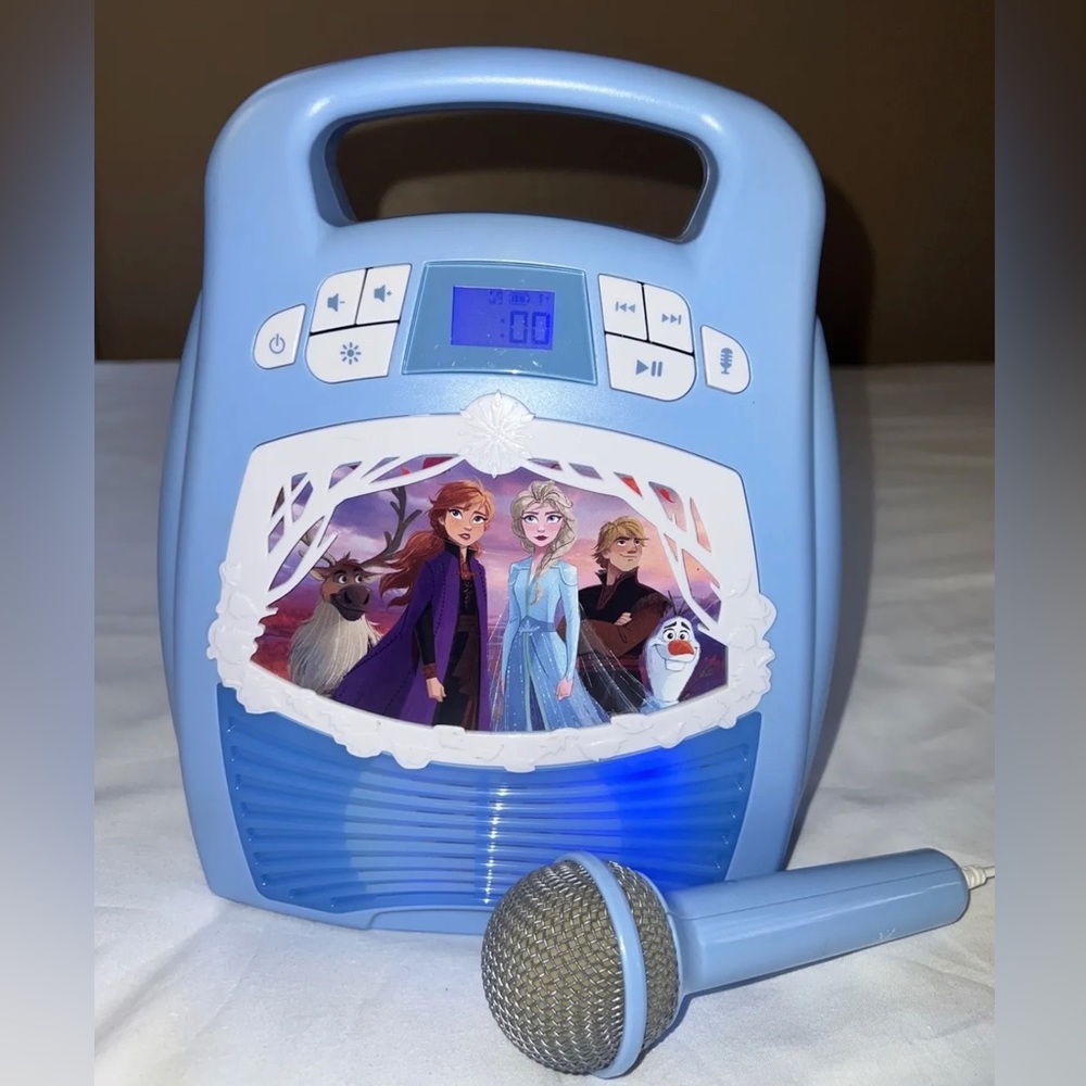 Frozen 2 Bluetooth Portable MP3 Karaoke Machine Player with Light Show FR-553v9M